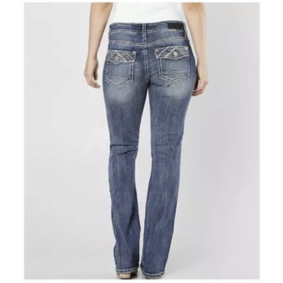 Daytrip BKE Buckle Mila Denim Women's Bootcut Stretch Mid Rise Blue Jeans - Picture 9 of 12